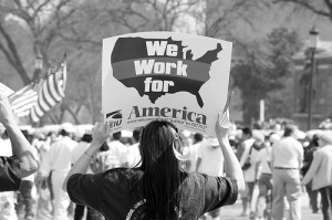 An immigration rally in D.C.  Photo courtesy of Anuska Sampedro/Flickr.