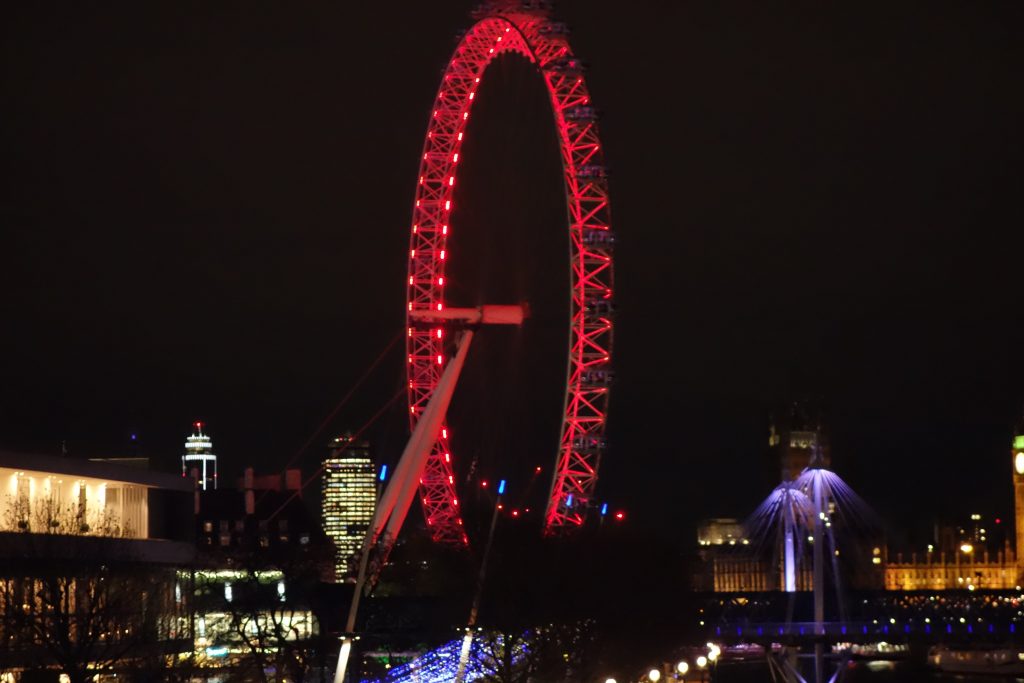 The London Eye tribute to France. >Christopher Jackson