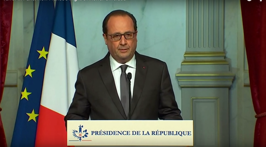 French President Francois Hollande >YouTube/Sky News