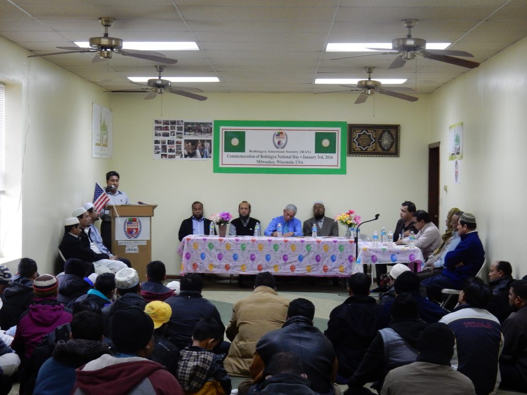 Shaukhat/Jilani at a January 3 celebration event at the Rohingya American Society in Milwaukee.